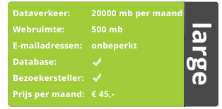 large hosting pakket